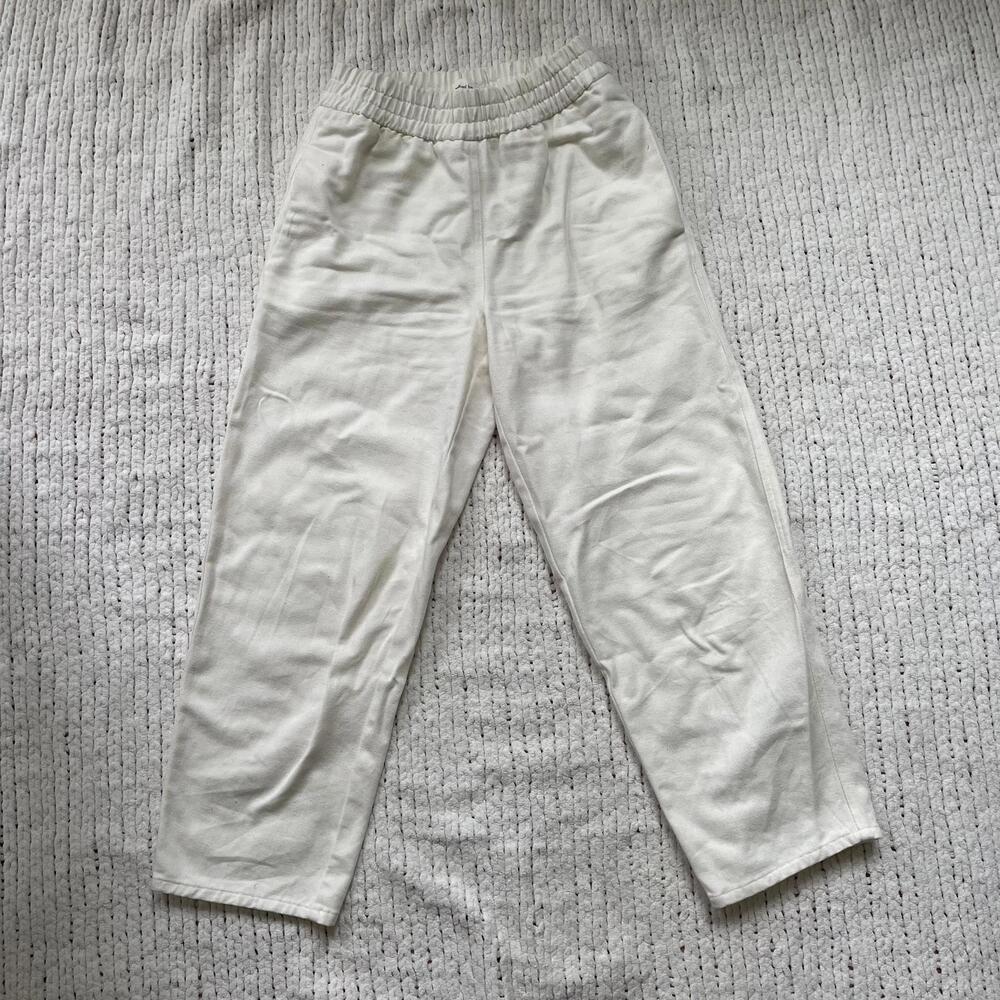 Aritzia Wilfred White Linen and Cotton Blend Pants - Size 2XS